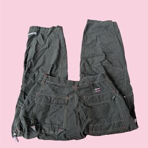 Y2K Baggy Bugle Boy cargo pants in black  size 32x30